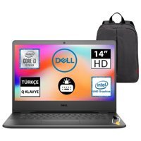 Dell Vostro 3400 Dahili Intel UHD Graphics Intel Core i3 1115G4 4 GB Ram 128 GB SSD 14 inç Full HD Windows 11 Pro Laptop + Snertech Çanta