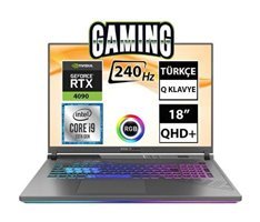 Asus ROG Strix Scar 18 G834JY-N6041A3 Harici GeForce RTX 4090 Intel Core i9 13980HX 64 GB Ram 2 TB SSD 18 inç QHD+ Freedos Laptop