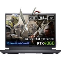 Dell Gaming G16 7630 G167630005UV8 Harici GeForce RTX 4060 Intel Core i7 13650HX 64 GB Ram 1 TB SSD 16 inç QHD+ Ubuntu Laptop