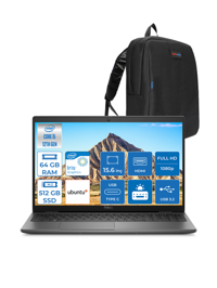 Dell Latitude 3540 3540N006L354015 Dahili Iris Xe Graphics Eligible Intel Core i5 1235U 64 GB Ram 512 GB SSD 15.6 inç Full HD Ubuntu Laptop