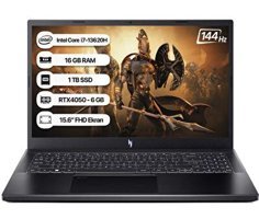 Acer Nitro V 15 ANV15 NH.QNBEY.008 Harici GeForce RTX 4050 Intel Core i7 13620H 16 GB Ram 1 TB SSD 15.6 inç Full HD Freedos Laptop