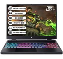 Acer Predator Helios NH.QLUEY.004-32 Harici GeForce RTX 4060 Intel Core i7 13700HX 32 GB Ram 512 GB SSD 16 inç WQXGA Freedos Laptop