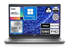 Dell Latitude 5530 N212L553015EMEA_W01 Dahili Iris Xe Graphics Eligible Intel Core i7 1255U 16 GB Ram 1 TB SSD 15.6 inç Full HD Windows 10 Pro Laptop