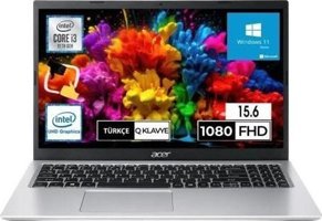 Acer Aspire 3 A315-58-36YJ Dahili UHD Graphics Intel Core i3 1115G4 20 GB Ram 512 GB SSD 15.6 inç Full HD Windows 11 Laptop + Snertech Çanta