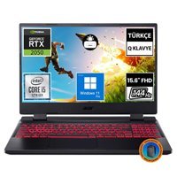 Acer Nitro 5 AN515-58-56RY NH.QMZEY.003A17 Harici GeForce RTX 2050 Intel Core i5 12450H 16 GB Ram 512 GB SSD 15.6 inç Full HD Windows 11 Pro Laptop + CNT018 Çanta