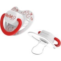 Babysoft 0-6 Ay Yenidoğan Damaklı Silikon Emzik Kırmızı-Beyaz