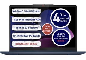 Lenovo IdeaPad 5 2-in-1 14AHP9 83DR0039TR Harici AMD Radeon 780M AMD Ryzen 7 8845HS 16 GB Ram 1 TB SSD 14 inç Full HD Freedos Dokunmatik Laptop
