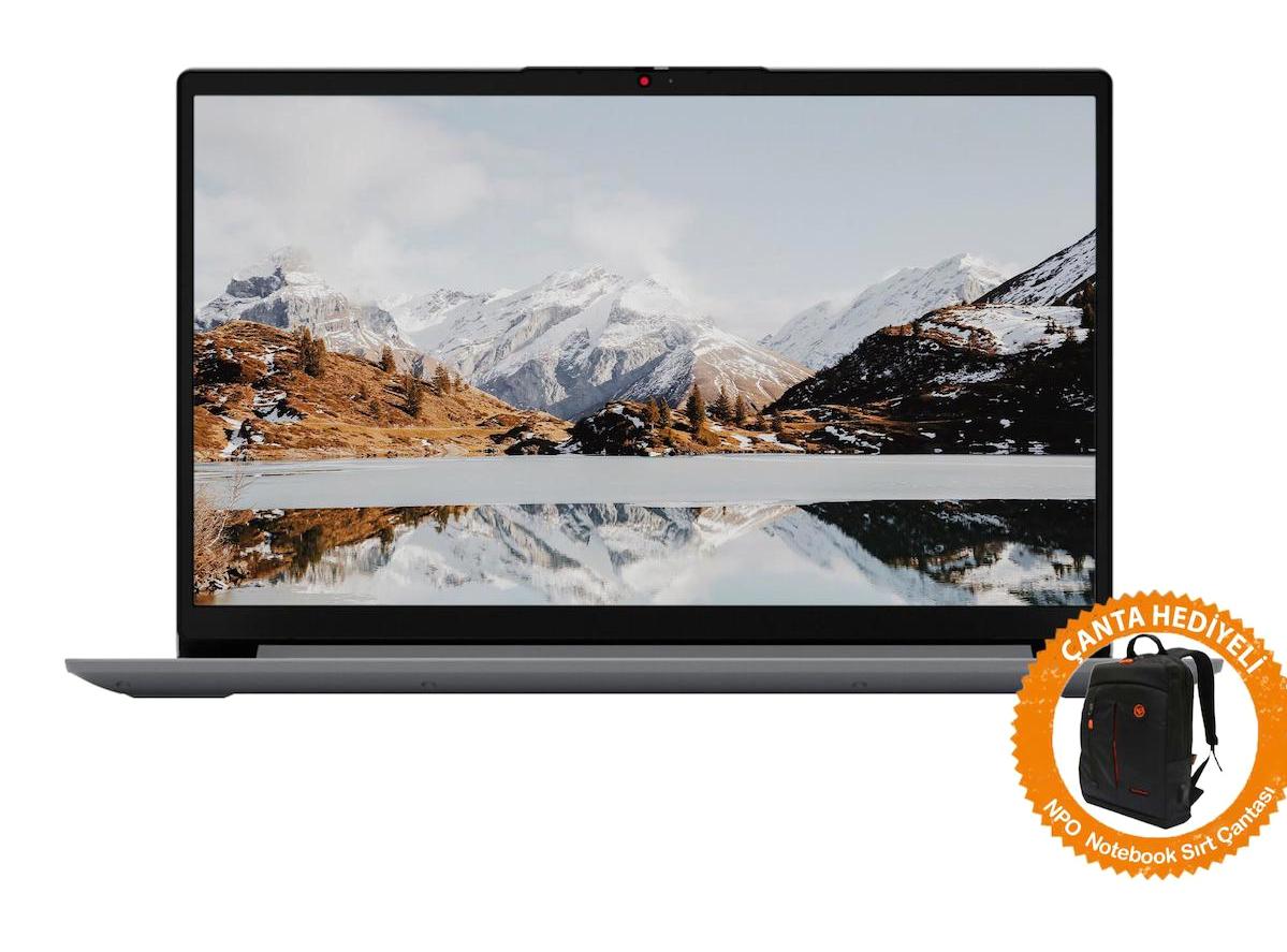 Lenovo IdeaPad 1 82V700A8TX01 Dahili UHD Graphics Intel Celeron N4020 4 GB Ram 256 GB SSD 15.6 inç HD Freedos Laptop + CNT002 Çanta