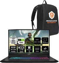 MSI Katana 17 B12VFK1031XTRP349 Dahili UHD Graphics Intel Core i5 12450H 16 GB Ram 2 TB SSD 17.3 inç Full HD Windows 11 Home Laptop + PER4 Çanta