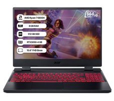 Acer Nitro 5 AN515-46 NH.QGXEY.002 Harici GeForce RTX 3050 AMD Ryzen 7 6800H 8 GB Ram 512 GB SSD 15.6 inç Full HD Freedos Gaming Laptop