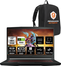 MSI Thin GF63 12UCX427XTRP371 Dahili UHD Graphics Intel Core i5 12450H 24 GB Ram 256 GB SSD 15.6 inç Full HD Windows 11 Home Laptop + PER4 Çanta