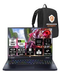 Acer PREDATOR HNQJQEY001 Harici GeForce RTX 4060 Intel Core i7 13700HX 96 GB Ram 256 GB SSD 16 inç QHD+ Windows 11 Home Gaming Laptop + PER4 Çanta