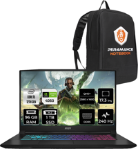 MSI Katana 17 B12VFK1031XTRP338 Dahili UHD Graphics Intel Core i5 12450H 96 GB Ram 1 TB SSD 17.3 inç Full HD Freedos Laptop + PER4 Çanta