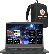 MSI Thin A15 B7UCP340 Harici AMD Radeon 660M AMD Ryzen 5 7535HS 96 GB Ram 4 TB SSD 15.6 inç Full HD Freedos Laptop + PER4 Çanta