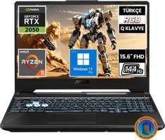 Asus TUF Gaming A15 FA506NF-HN050A22 Harici GeForce RTX 2050 AMD Ryzen 5 7535HS 32 GB Ram 512 GB SSD 15.6 inç Full HD Windows 11 Pro Gaming Laptop + CNT023 Çanta