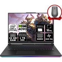 Asus ROG Strix Scar G18 G814JY-N6041-A78 Harici GeForce RTX 4090 Intel Core i9 13980HX 32 GB Ram 1 TB SSD 18 inç WQXGA Windows 11 Pro Gaming Laptop + Anzar Mouse