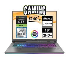 Asus ROG Strix Scar 18 G834JY-N6041A1 Harici GeForce RTX 4090 Intel Core i9 13980HX 64 GB Ram 512 GB SSD 18 inç QHD Freedos Gaming Laptop