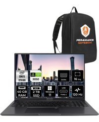 Asus Vivobook 16X K3605ZC N1013W Harici GeForce RTX 3050 Intel Core i5 12450H 40 GB Ram 2 TB SSD 16 inç Full HD Windows 11 Home Gaming Laptop + PER4 Çanta