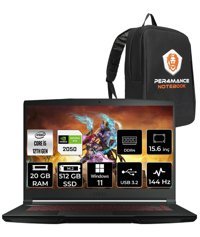 MSI Thin GF63 12UCX-427XTR Harici GeForce RTX 2050 Intel Core i5 12450H 20 GB Ram 512 GB SSD 15.6 inç Full HD Windows 11 Home Gaming Laptop + PER4 Çanta