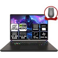 MSI Vector 17 Hx A14VIG-879XTR-A13 Harici GeForce RTX 4090 Intel Core i9 14900HX 32 GB Ram 512 GB SSD 17 inç QHD+ Freedos Gaming Laptop + Anzar Mouse