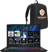 MSI Katana 17 B13VEK1036XTRP404 Harici GeForce RTX 4070 Intel Core i7 13620H 40 GB Ram 2 TB SSD 17.3 inç Full HD Windows 11 Pro Gaming Laptop + PER4 Çanta