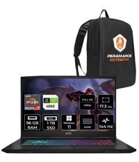 MSI Katana A17 AI B8VE-853XTR Harici GeForce RTX 4050 AMD Ryzen 7 8845HS 96 GB Ram 1 TB SSD 17.3 inç Full HD Windows 11 Pro Gaming Laptop + PER4 Çanta
