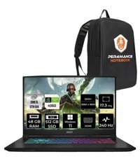 MSI Katana 17 B12VFK-1031XTR Harici GeForce RTX 4060 Intel Core i5 12450H 48 GB Ram 512 GB SSD 17.3 inç Full HD Windows 11 Home Gaming Laptop + PER4 Çanta