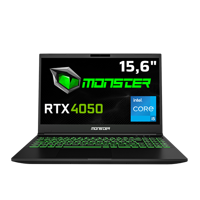 Monster Abra A5 V20.4 Harici GeForce RTX 4050 Intel Core i5 12450H 16 GB Ram 500 GB SSD 15.6 inç Full HD Freedos Gaming Laptop