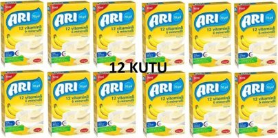 Ari 12 Vitaminli 6 Mineralli Laktozsuz Tahıllı Muzlu 4. Aydan İtibaren Kaşık Maması 12x500 gr