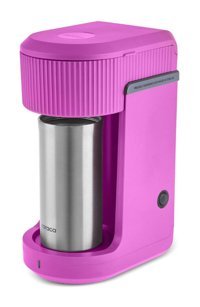 Karaca Mono Personal Paslanmaz Çelik Filtreli 0.4 lt Hazneli 2 Fincan Mini Pembe Filtre Kahve Makinesi