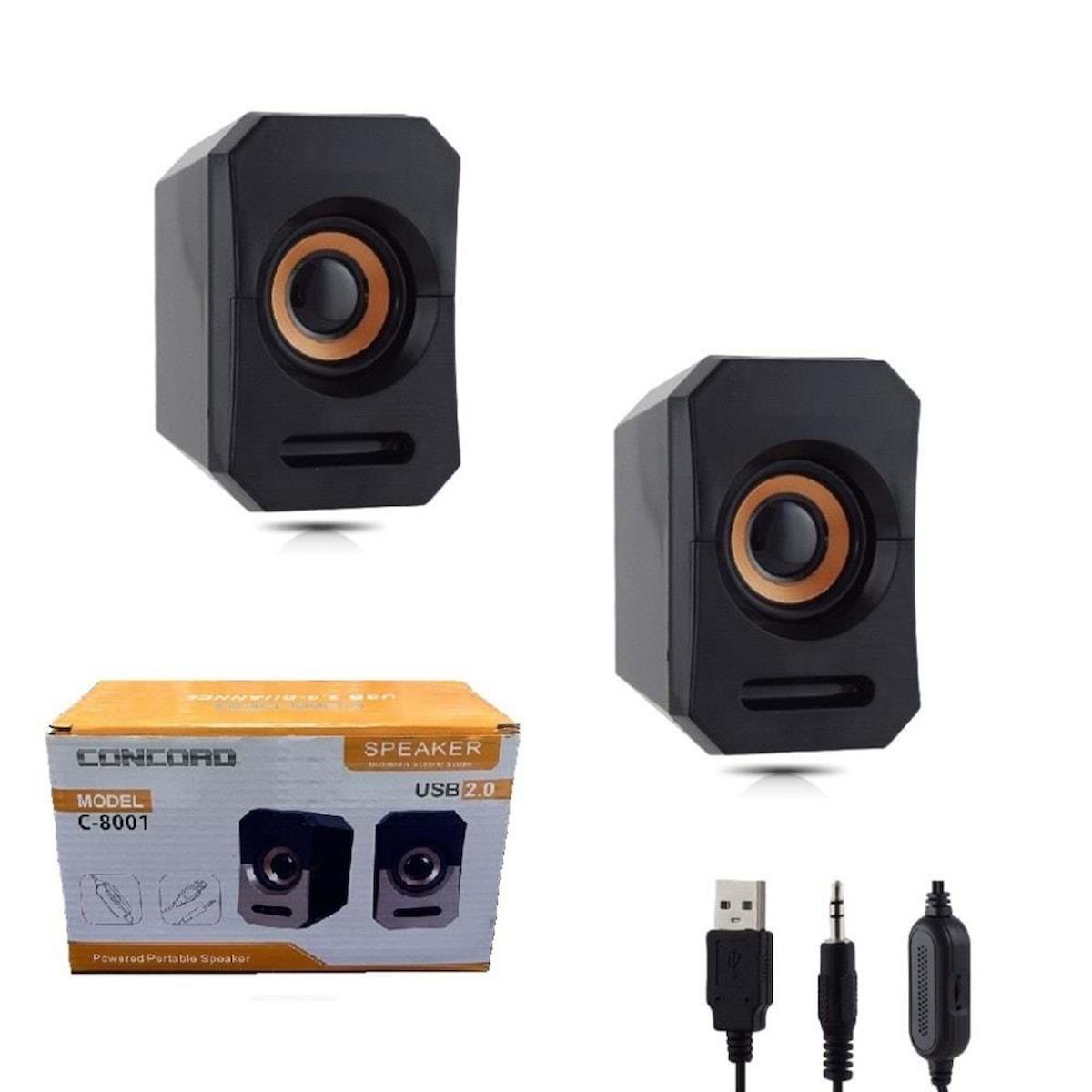 Concord C-8001 USB Kablolu 1+1 Bilgisayar Hoparlörü