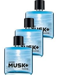 Avon Musk Marine EDT Fresh-Oryantal-Sandal Ağacı Erkek Parfüm 3x75 ml
