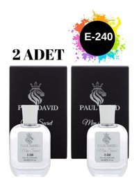 Paul David E-240 EDP Çiçeksi-Odunsu-Oryantal Erkek Parfüm 2x50 ml
