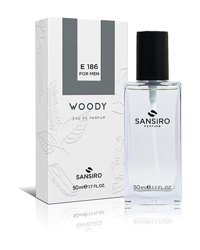 Sansiro E-186 EDP Odunsu-Sandal Ağacı-Vetiver Erkek Parfüm 50 ml
