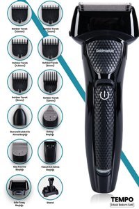 Goldmaster GM-8108 Yüz ve Vücut 5 Başlıklı Çok Amaçlı Sinekkaydı Kuru Tıraş Makinesi