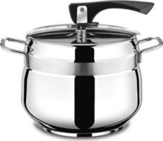 Cooker Lüx Lara CKR913 Düdüklü Kapak Çelik 10 lt Düdüklü Tencere Gri-Siyah