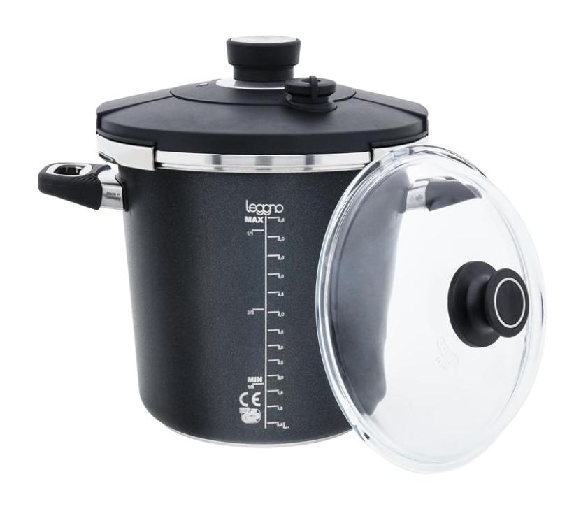 Leggno BLK2383PC7ST Clipso Kapak - Normal Kapak İndüksiyon 7 lt Düdüklü Tencere Siyah