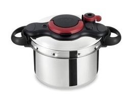 Tefal Minute Easy Clipso Clipso Kapak İndüksiyon 6 lt Düdüklü Tencere Siyah