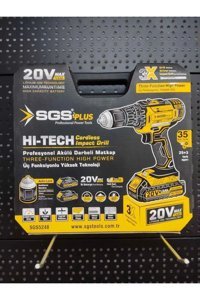 Sgs SGS5248 20 V 2 Ah Kömürsüz Darbeli Çift Akülü Vidalama Makinesi