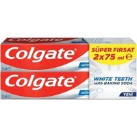 Colgate White Teeth Sodalı Florürlü Diş Macunu 2x75 ml