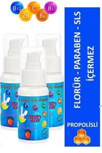 Lyra Professional Propolis Ve Doğal Çilek Organik Florürsüz Diş Macunu 3x50 ml