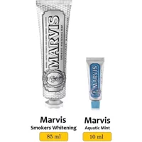 Marvis Smokers Whitening Mint Naneli Florürlü Diş Macunu 85 ml + Aquatic Mint Diş Macunu 10 ml