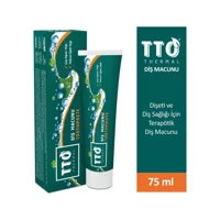TTO Diş Eti Koruyucu ve Beyazlatıcı Çay Ağacı Yağı Organik Florürsüz Diş Macunu 75 ml