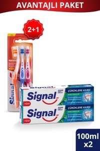Signal Çürüklere Karşı Naneli Florürlü Diş Macunu 2x100 ml