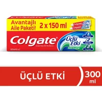 Colgate Üçlü Etki Naneli Florürlü Diş Macunu 2x150 ml