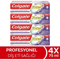 Colgate Total Profesyonel Naneli Florürlü Diş Macunu 4x75 ml