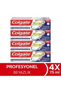 Colgate Total Profesyonel Beyazlık Naneli Florürlü Diş Macunu 4x75 ml