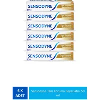 Sensodyne Tam Koruma Beyazlatıcı Naneli Florürlü Diş Macunu 6x50 ml