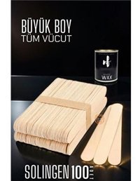 Solingen Ahşap 100 Adet Ağda Spatulası