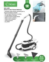 Kiwi KCC-4325 Yatay Vakumlu Koltuk Ve Halı Yıkama Makinesi Beyaz